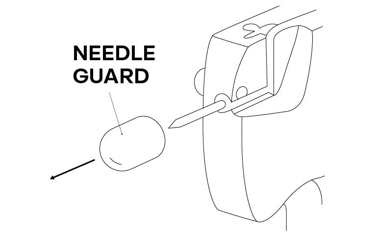 REMOVING THE NEEDLE GUARD
