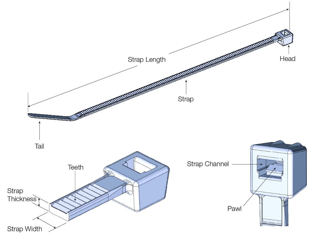 Components of a Standard Cable Tie